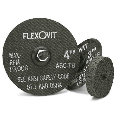 FLEXOVIT HIGH PERFORMANCE Fast Cut Cut-Off Wheel, 2 in Dia x 1/8 in THK, 3/8 in Center Hole, 36 Grit, Aluminu F0140